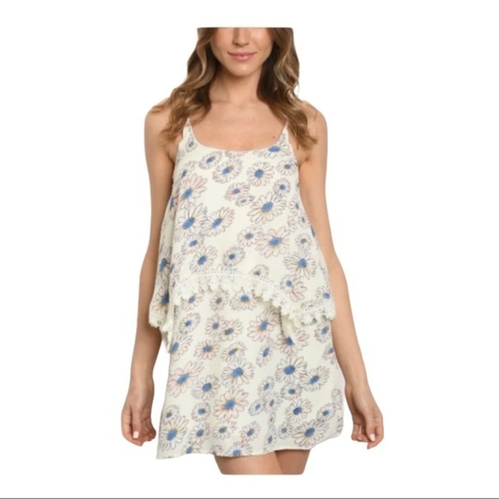 Floral and Lace Boho Sundress Small/Medium
